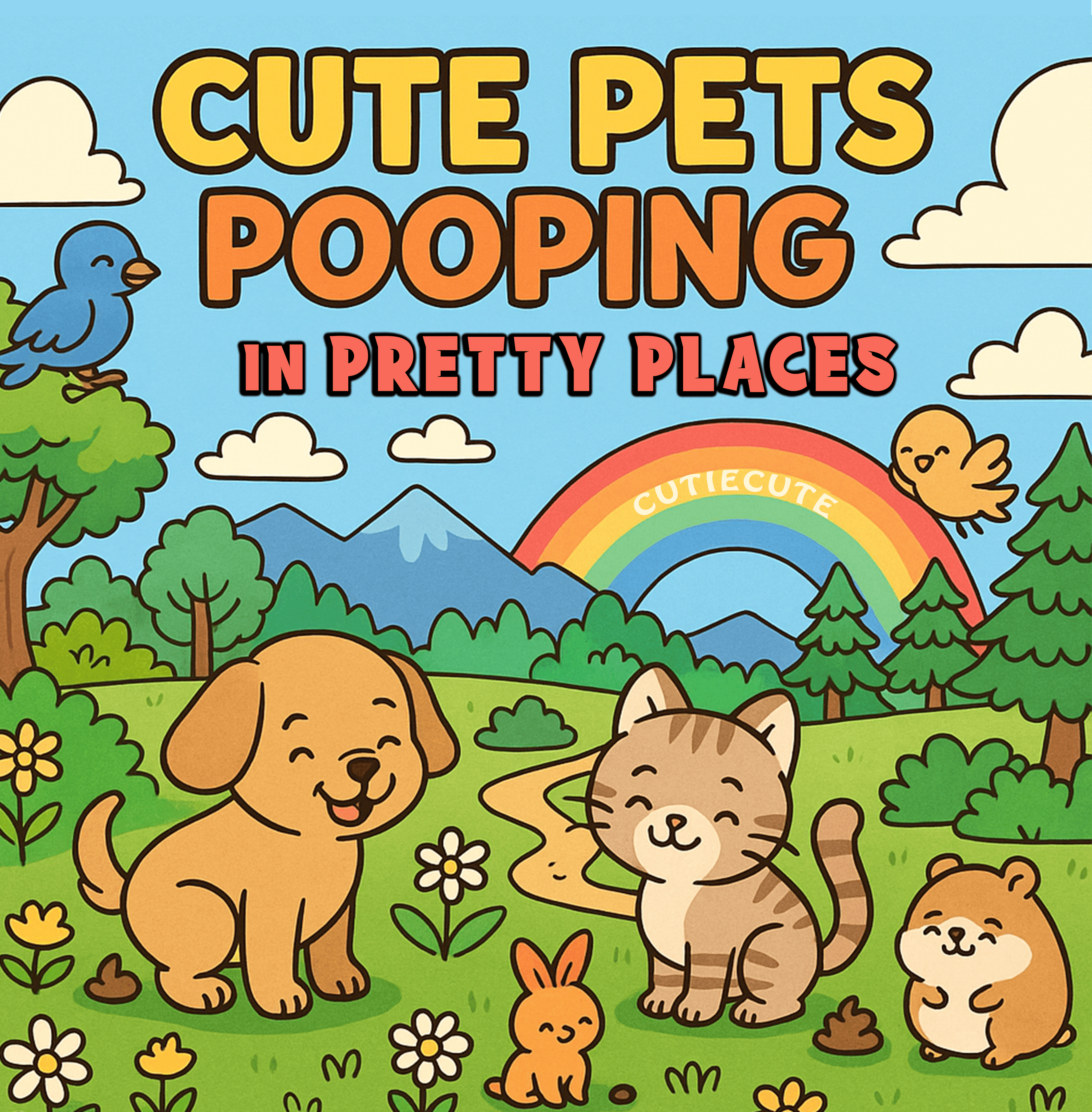 Cute Pets Pooping in Pretty Places